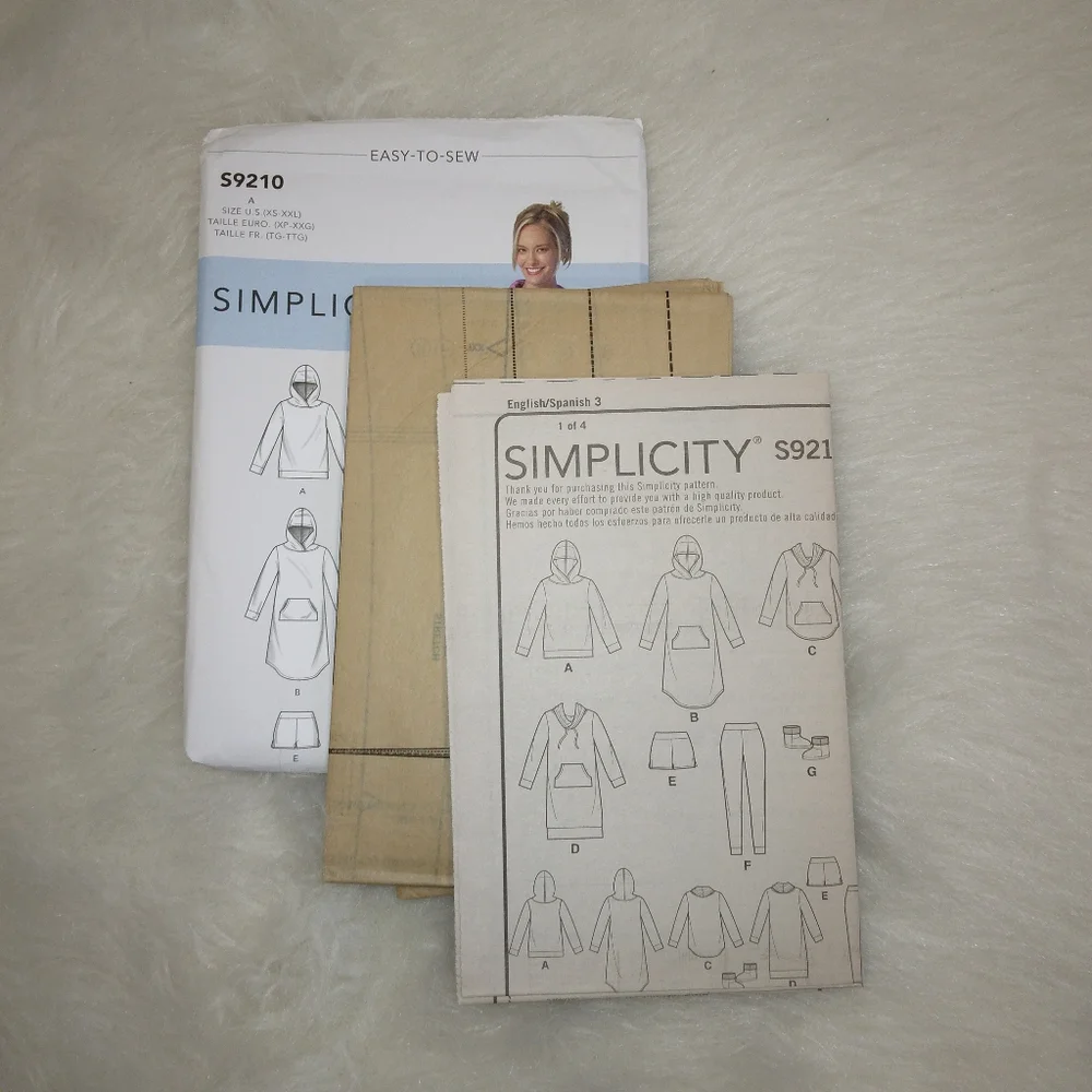 SIMPLICITY S9210 Sz XS-XXL Misses' Tops Dress Shorts Slippers NEXT LEVEL LOUNGE